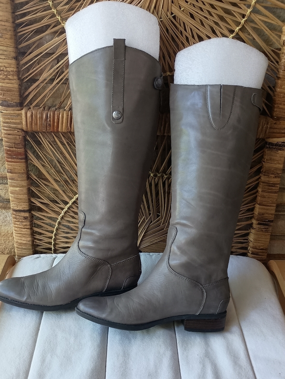 Sam Edelman Grey Tall Leather Boots_8